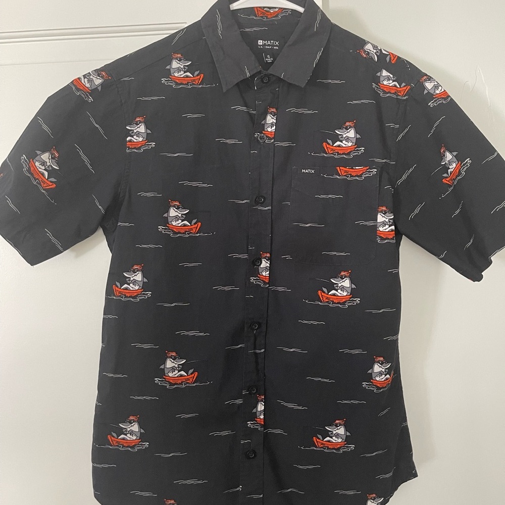 Matix shark fisherman button up short sleeve